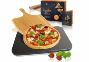 Kamień do pieczenia pizzy chleba z szuflą prostokątny do 600° 30x38x1,5cm