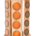 Stojak na kapsułki do kawy obrotowy organizer drewniany 24szt 30 x 16,5 cm
