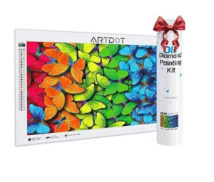Haft Diamentowy Malowanie Diamentami 5D Diamond Painting Motyle 33x66cm